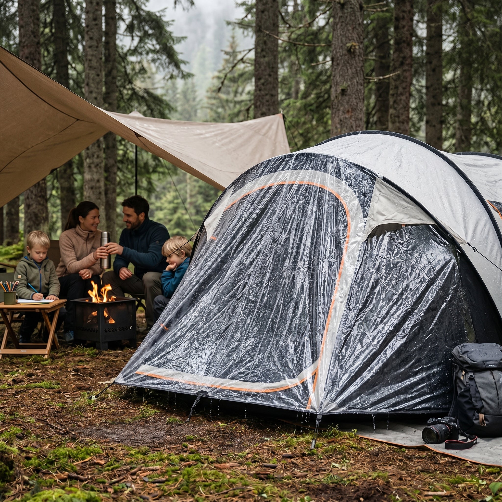 Tent Cover - Rain cover for Pop Up Luxury Tent 4 Person - Image 3