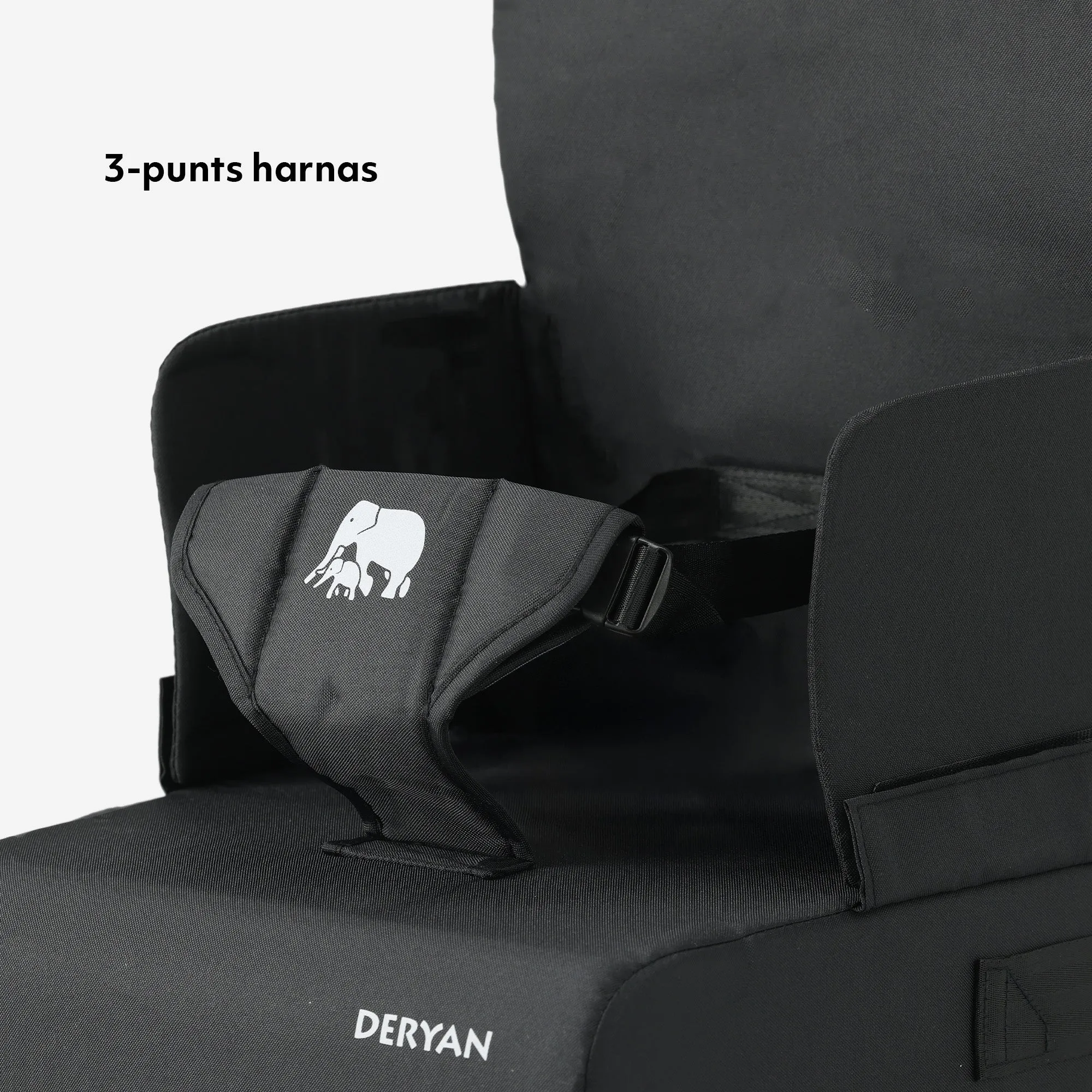 Travel Booster Seat Booster - Includes attachment strap Black - Image 8