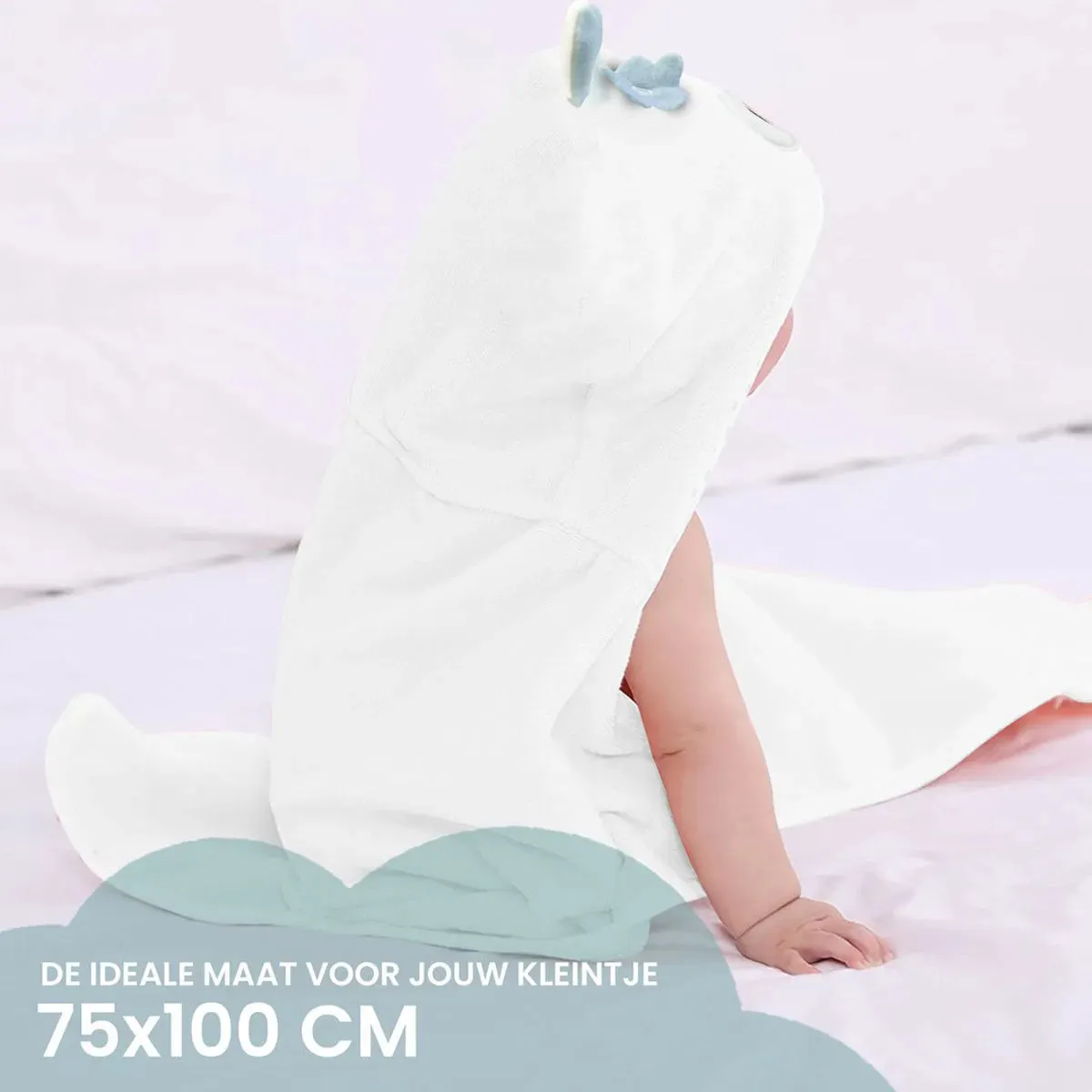 Owl Multifunctional Baby Fleece Blanket with Hood – Swaddle Blanket – Blanket 29.6"x39.4" - Image 3