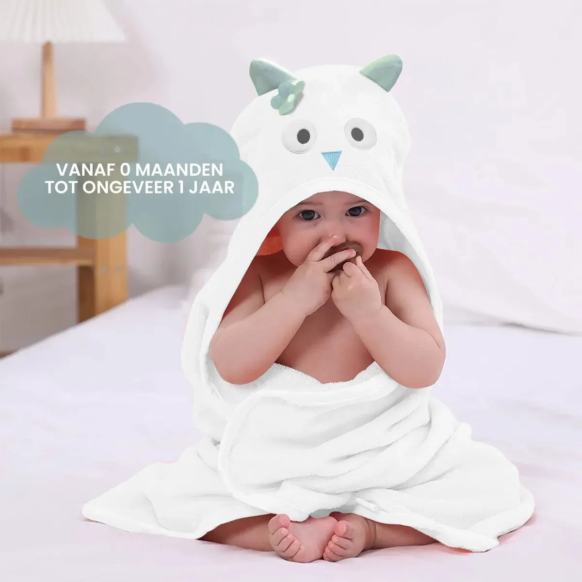Owl Multifunctional Baby Fleece Blanket with Hood – Swaddle Blanket – Blanket 29.6"x39.4" - Image 5