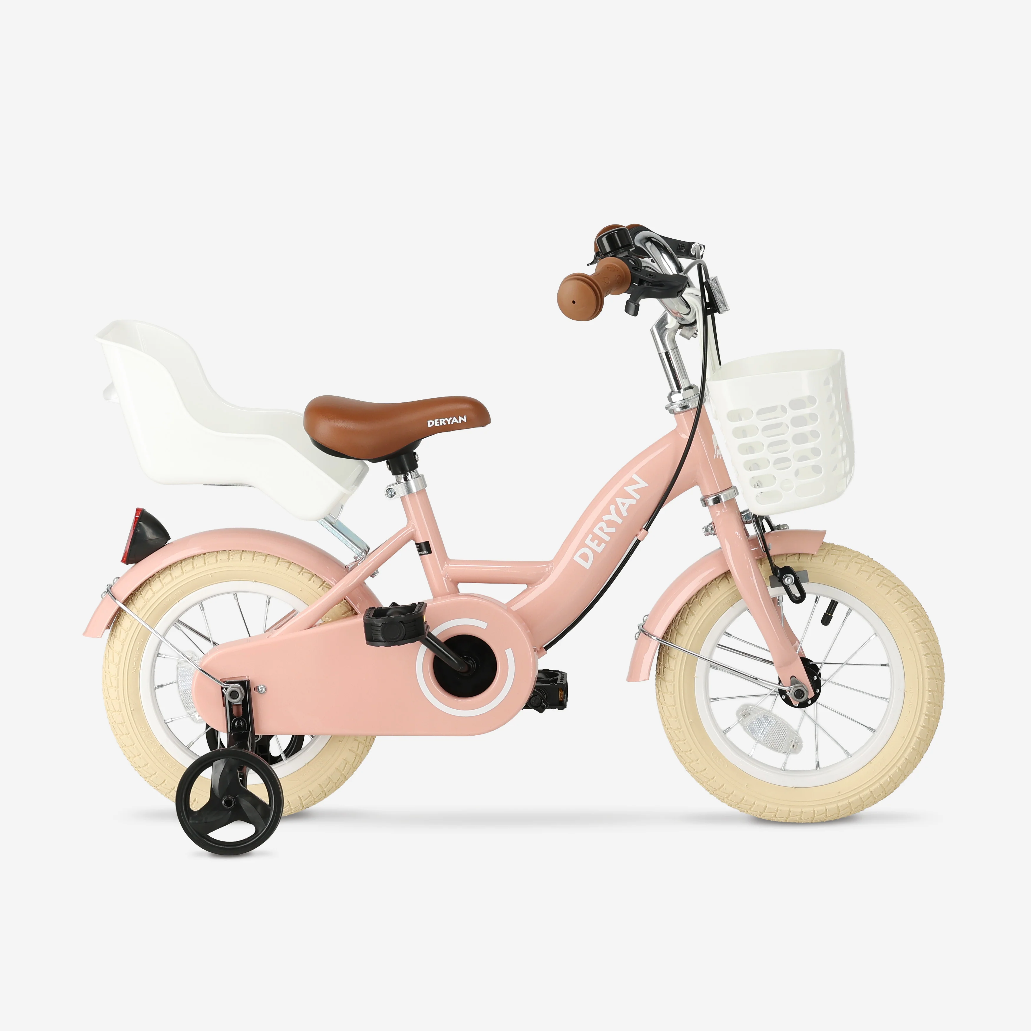 Zoey Girls' 12-Inch Children's Bike with Basket - Pink - Image 3