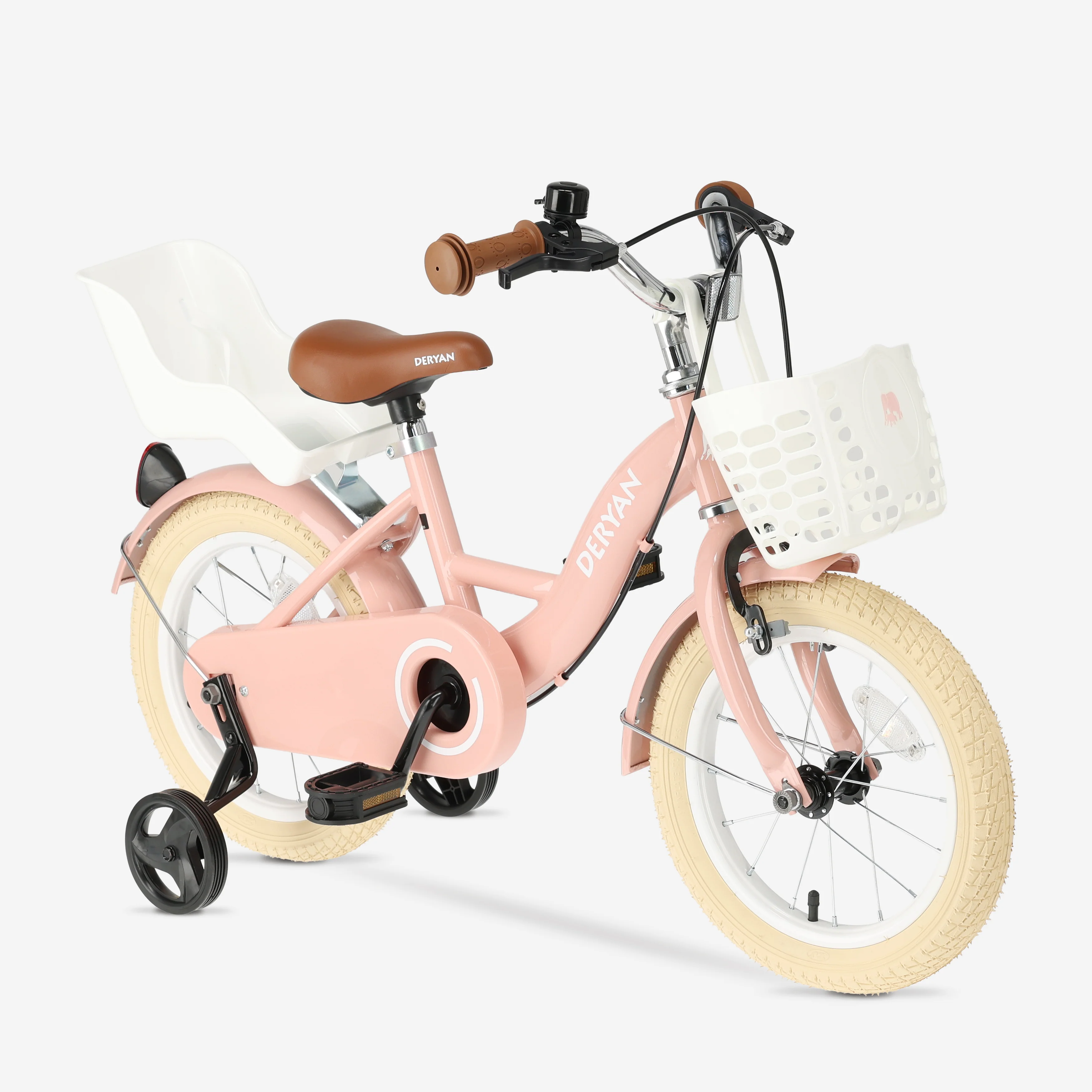 Zoey Girls' Bicycle, 14-inch Children's Bike with Basket - Pink - Image 2