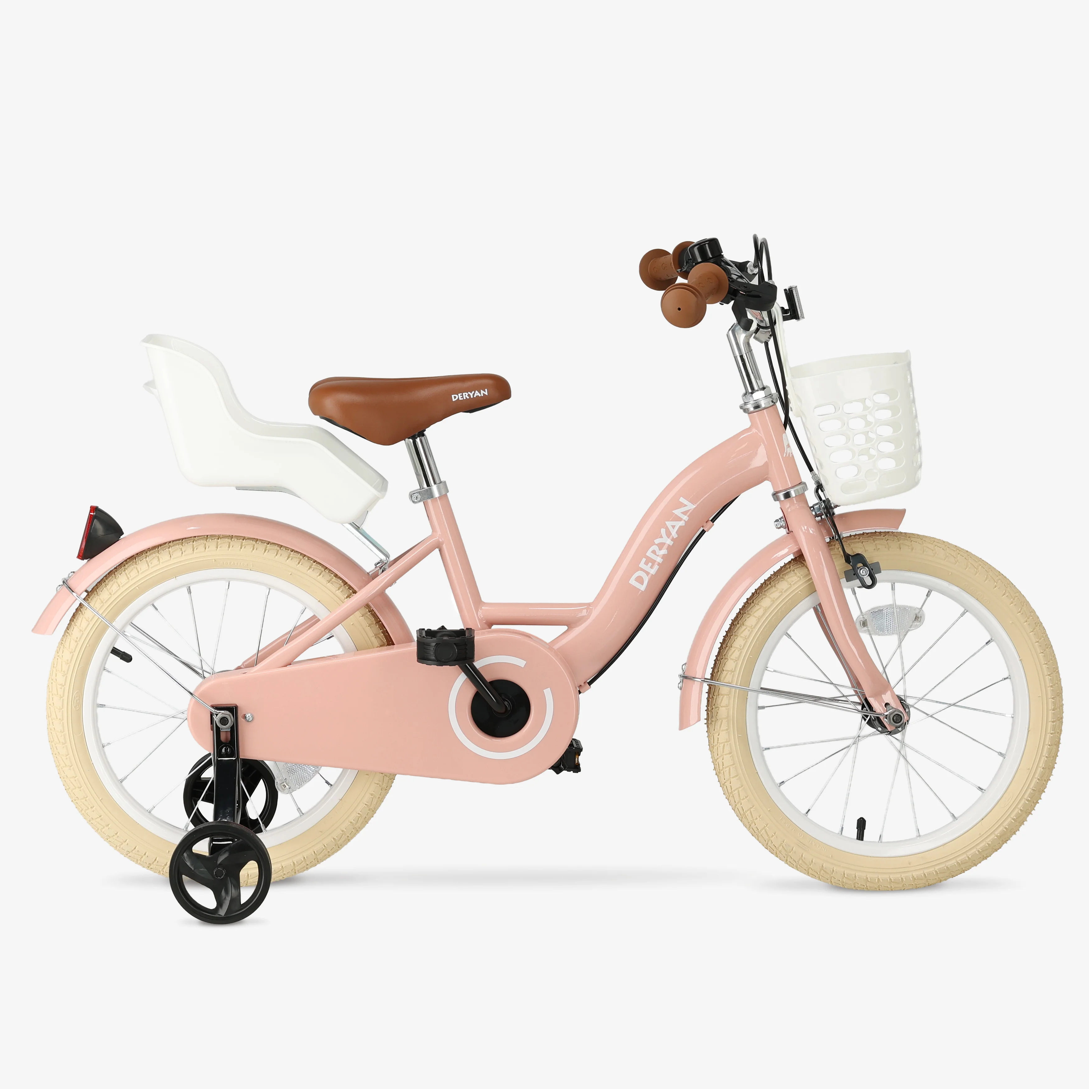 Zoey Girls' Bike, 16-inch Children's Bike with Basket - Pink - Image 3